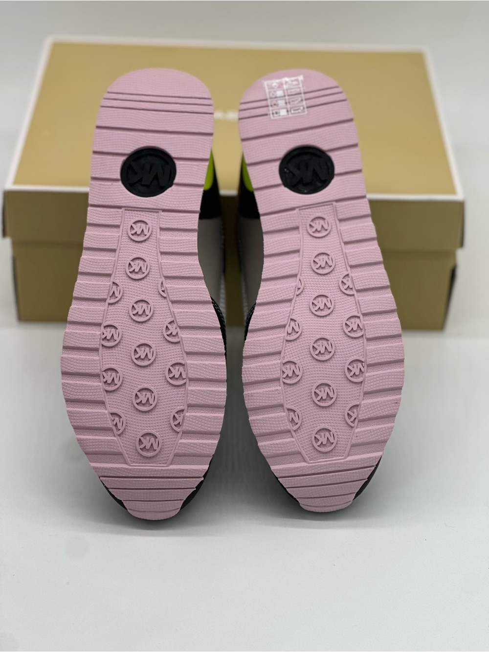 Michael Kors Women's Multi-Panel Sneakers - Black, Pink, Neon Yellow - Picture 7 of 10